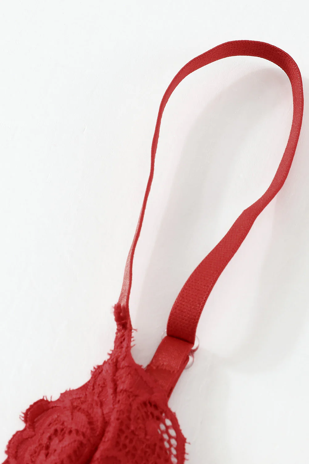 Romantic Love Red Lace Bralette Lingerie Set - Image 12