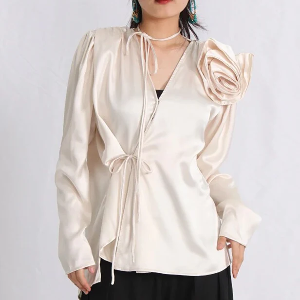 LANA LongSleeve BLOUSE ROSE DECORATED - Image 13