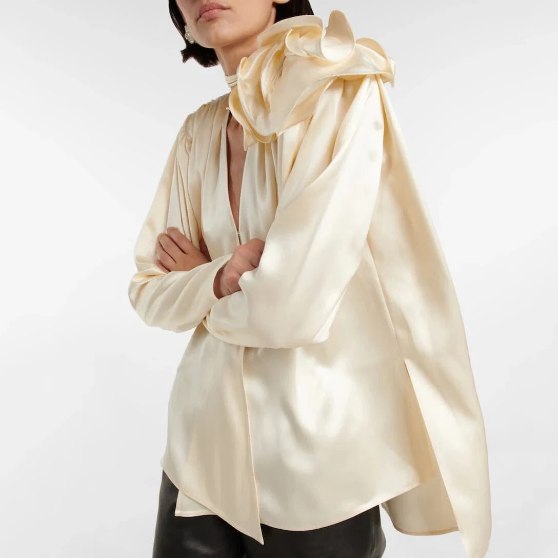 LANA LongSleeve BLOUSE ROSE DECORATED - Image 4