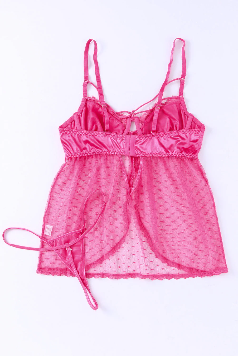 Rose Underwire Babydoll Chemise & G-String Set - Image 8