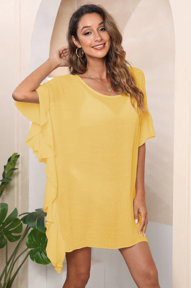 Ruffle Loose Beach Cover Up Dress - Image 10