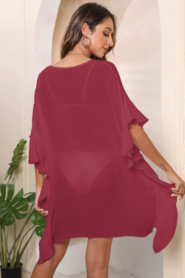 Ruffle Loose Beach Cover Up Dress - Image 18