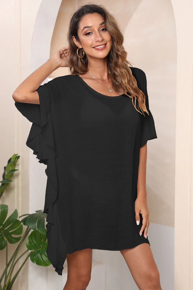 Ruffle Loose Beach Cover Up Dress - Image 7