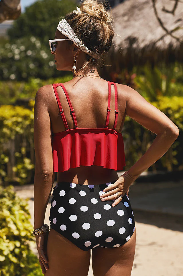 Ruffled High Waist Tankinis - Image 12