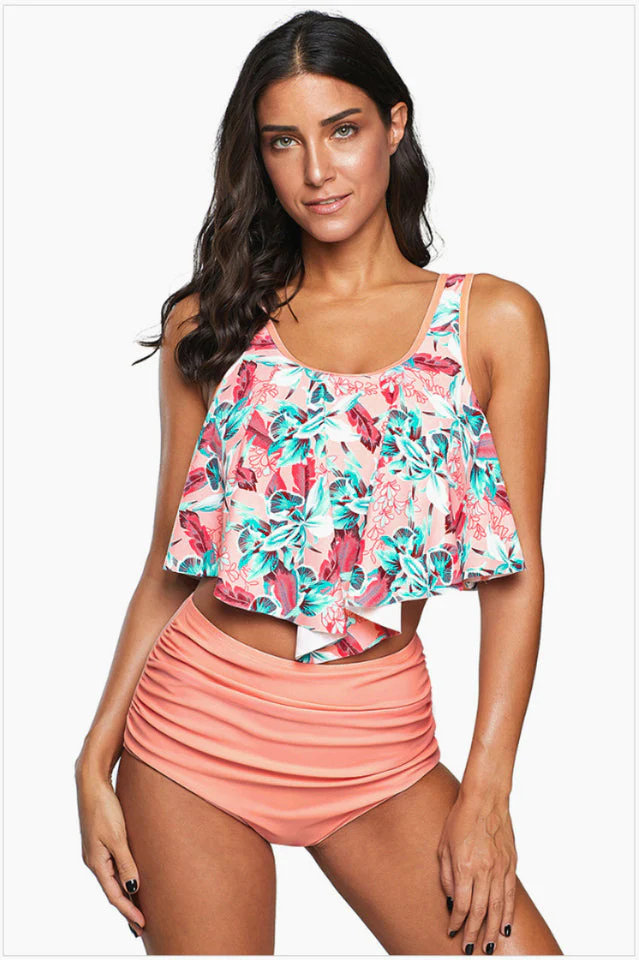 Ruffled High Waist Tankinis - Image 23