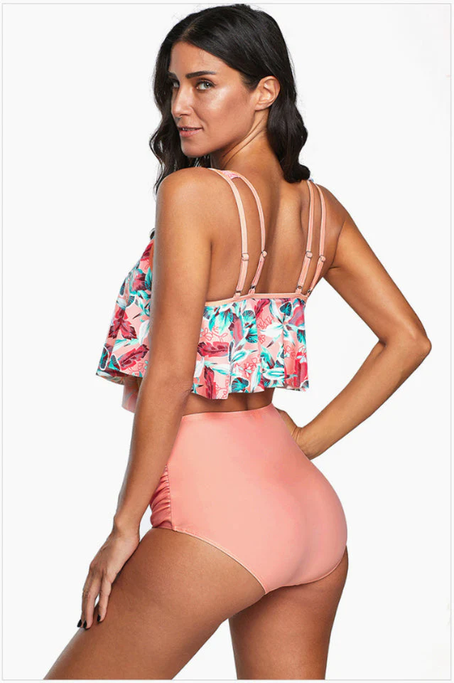 Ruffled High Waist Tankinis - Image 25