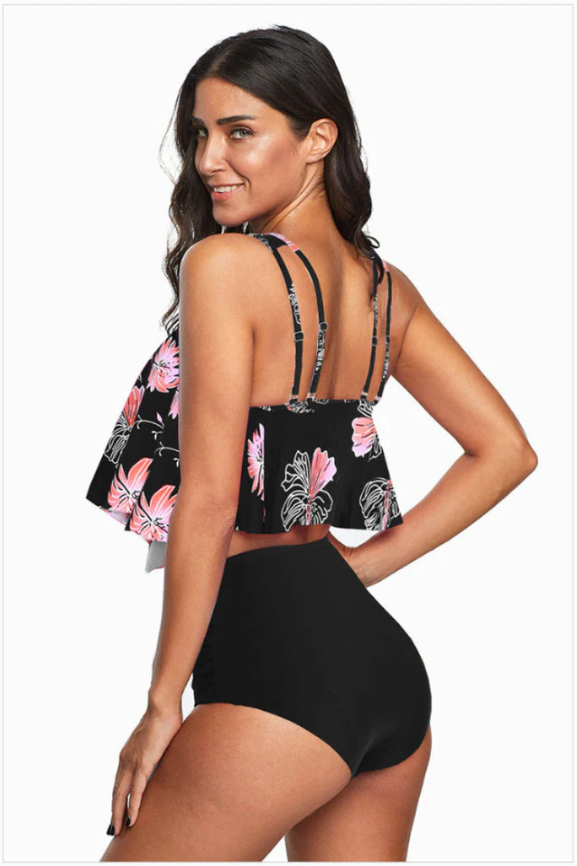 Ruffled High Waist Tankinis - Image 30