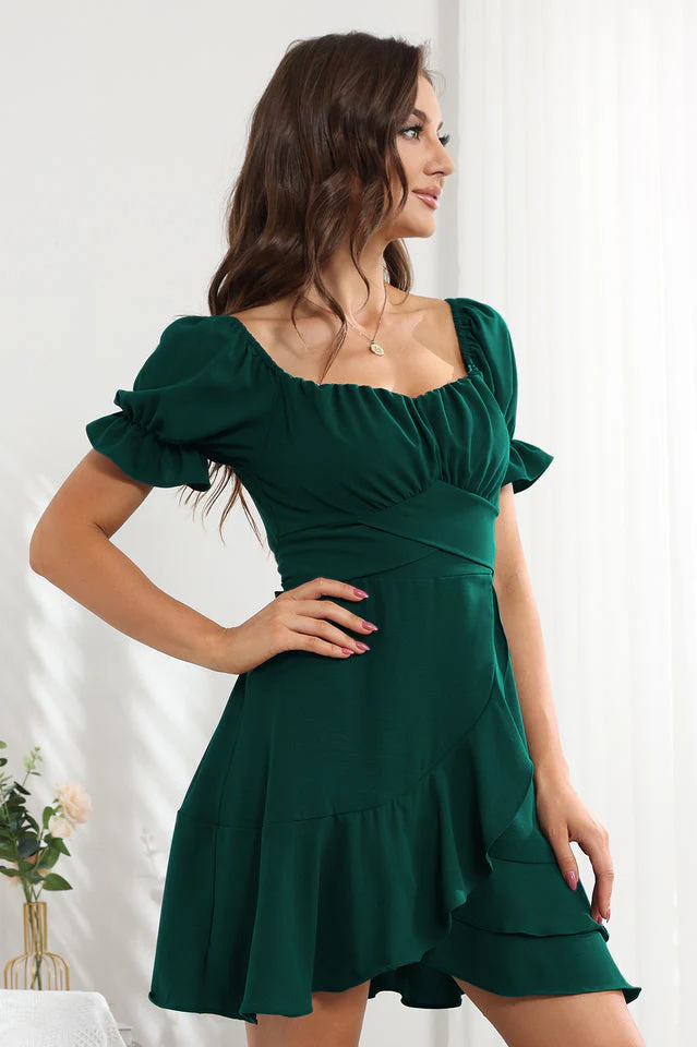 Ruffled Irregular Hem Summer Dress - Image 10