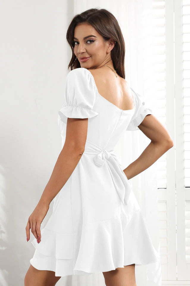 Ruffled Irregular Hem Summer Dress - Image 2