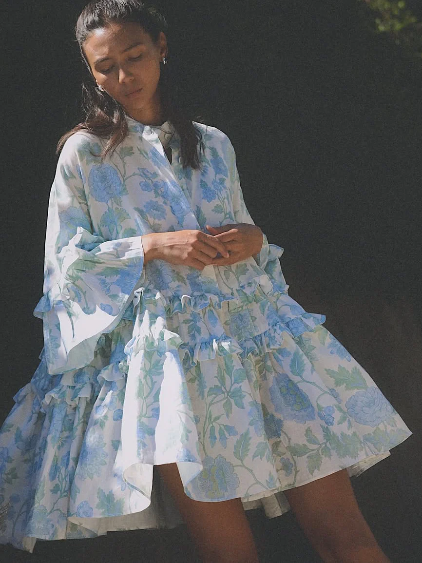 Ruffled print puff dress - Image 2
