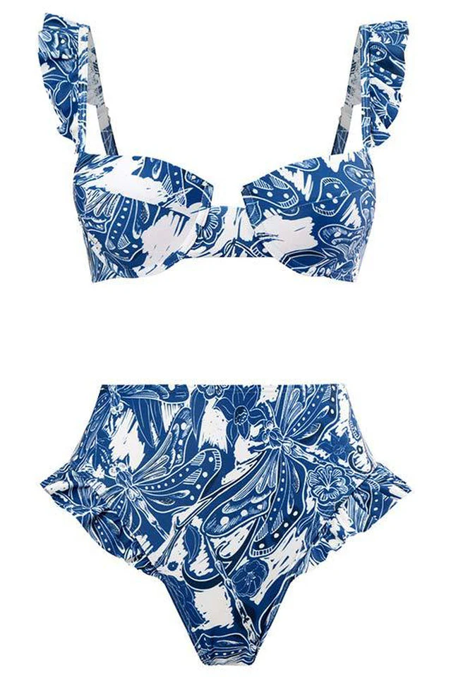 Ruffled Push Up Bikini Set - Image 5