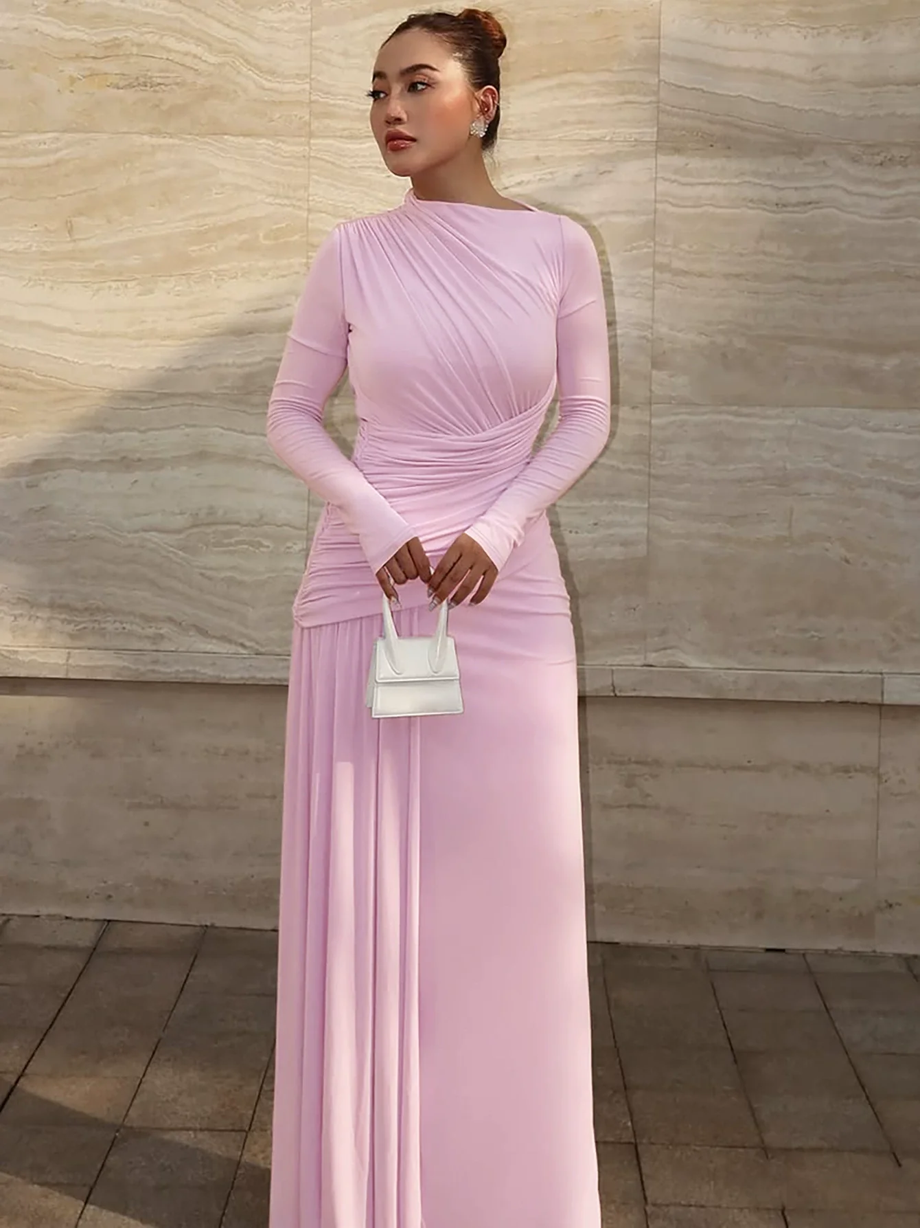 Ruffled Round-Neck Dress - Image 3