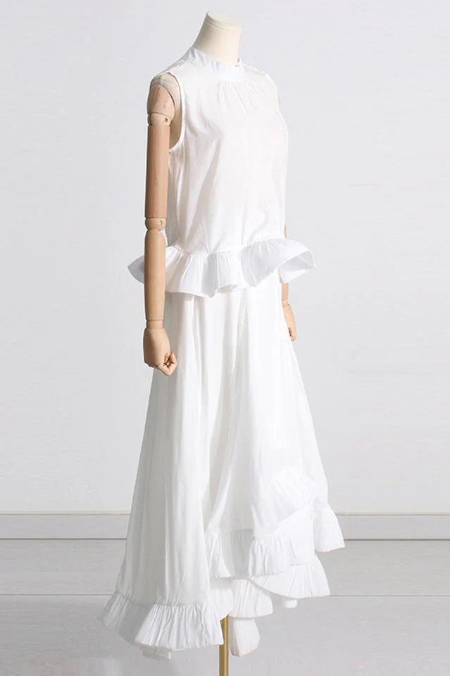 Ruffled Waist Halter Top + Maxi Skirt Set - Image 8