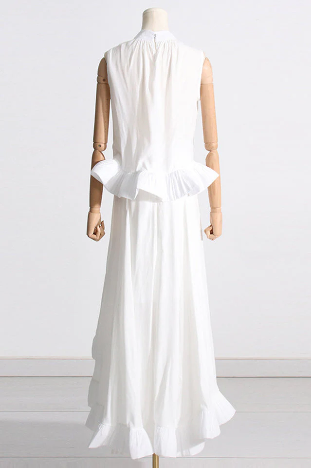 Ruffled Waist Halter Top + Maxi Skirt Set - Image 9