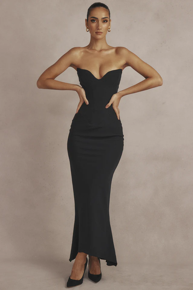 Sabine Black Tube Top Tunic Dress - Image 11