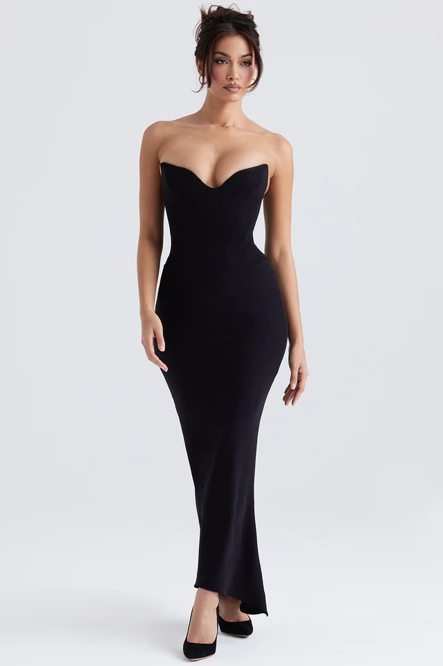 Sabine Black Tube Top Tunic Dress - Image 3