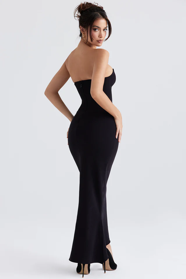 Sabine Black Tube Top Tunic Dress - Image 5