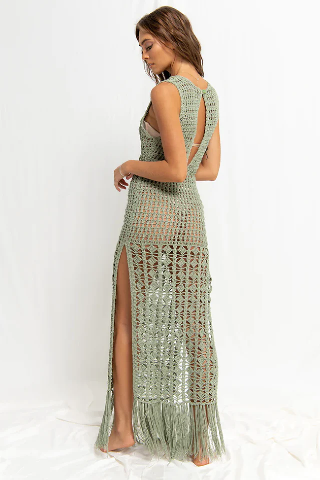 Crochet High Neck Cover Up - Image 5