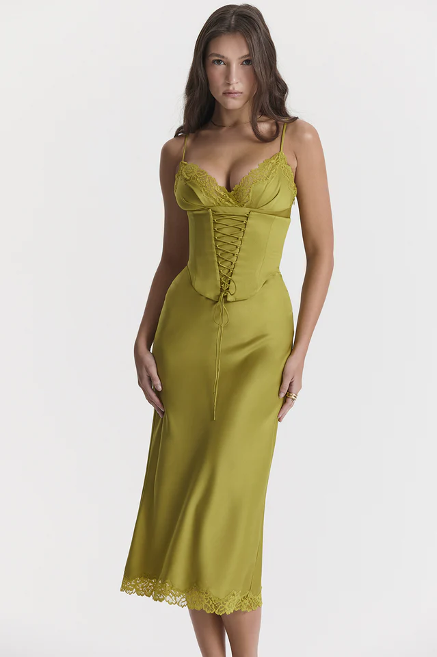 Salma Satin Slip Midi Dress - Image 21