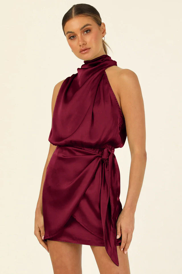 Santorini Satin Mini Dress - Image 22