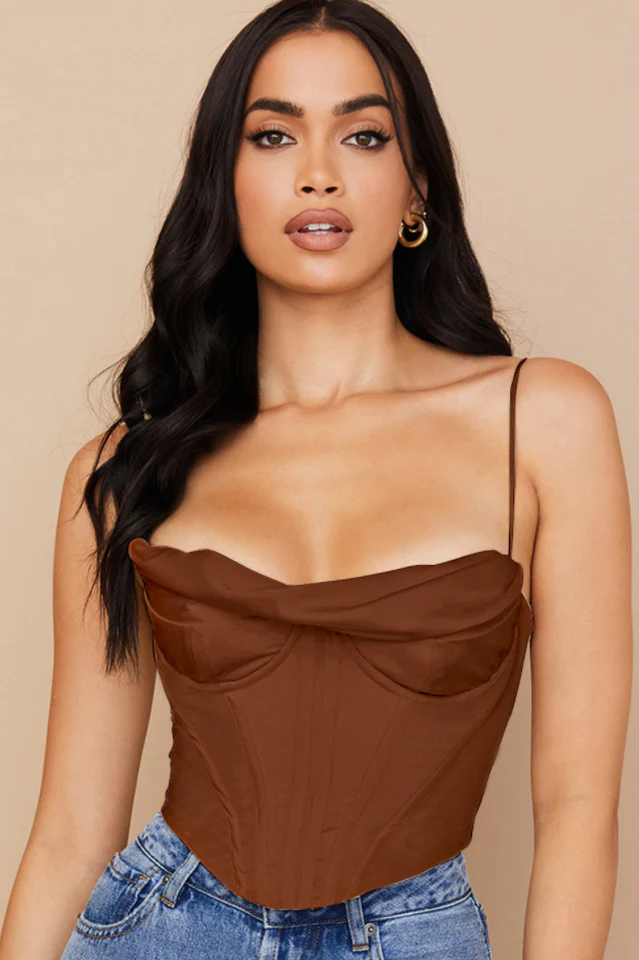 Satin Draped Corset - Image 11