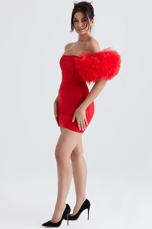 Scarlet RuffleSleeve Dress - Image 8
