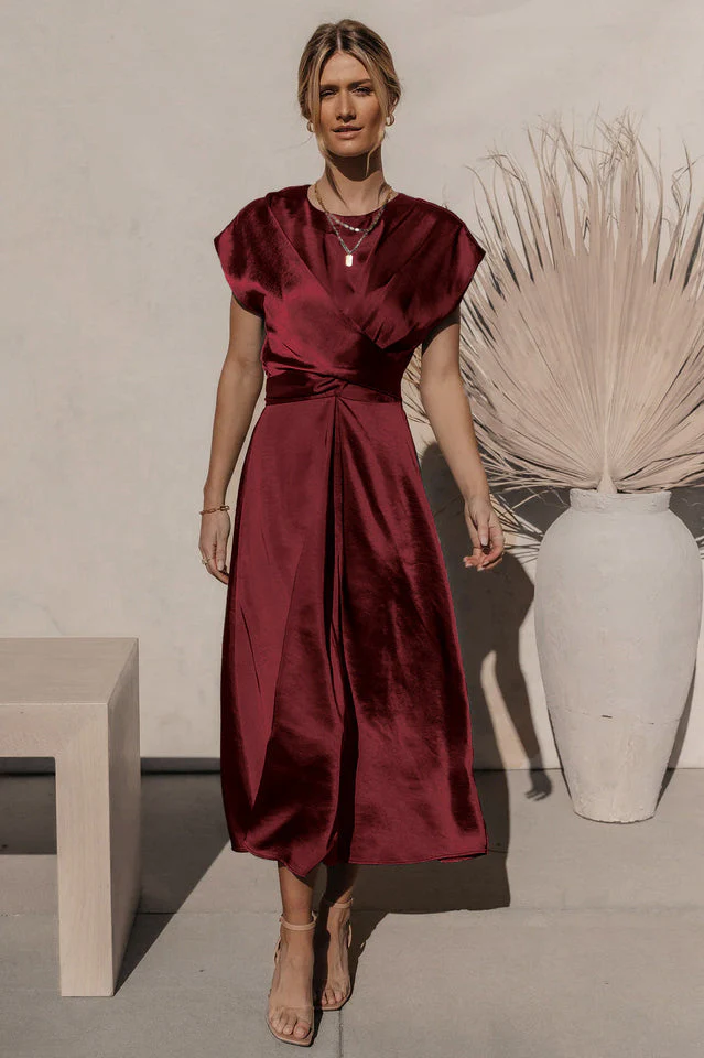 Scoop A-line Satin Bridesmaid Dress - Image 14