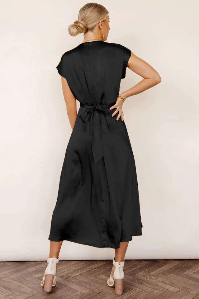 Scoop A-line Satin Bridesmaid Dress - Image 20