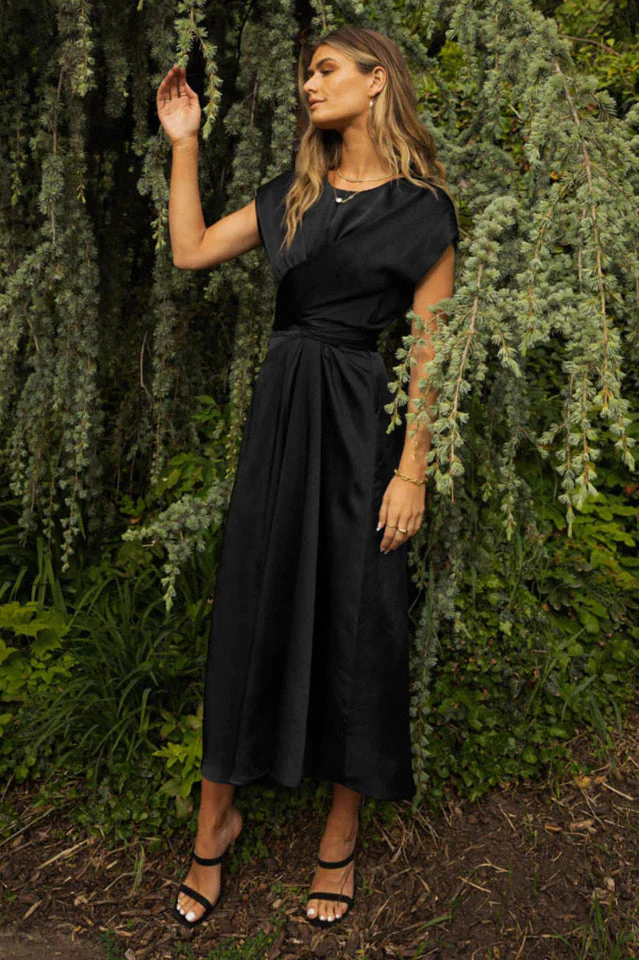 Scoop A-line Satin Bridesmaid Dress - Image 21