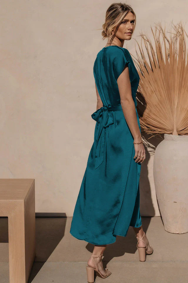 Scoop A-line Satin Bridesmaid Dress - Image 27
