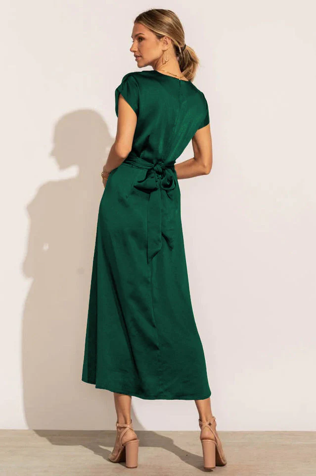 Scoop A-line Satin Bridesmaid Dress - Image 9