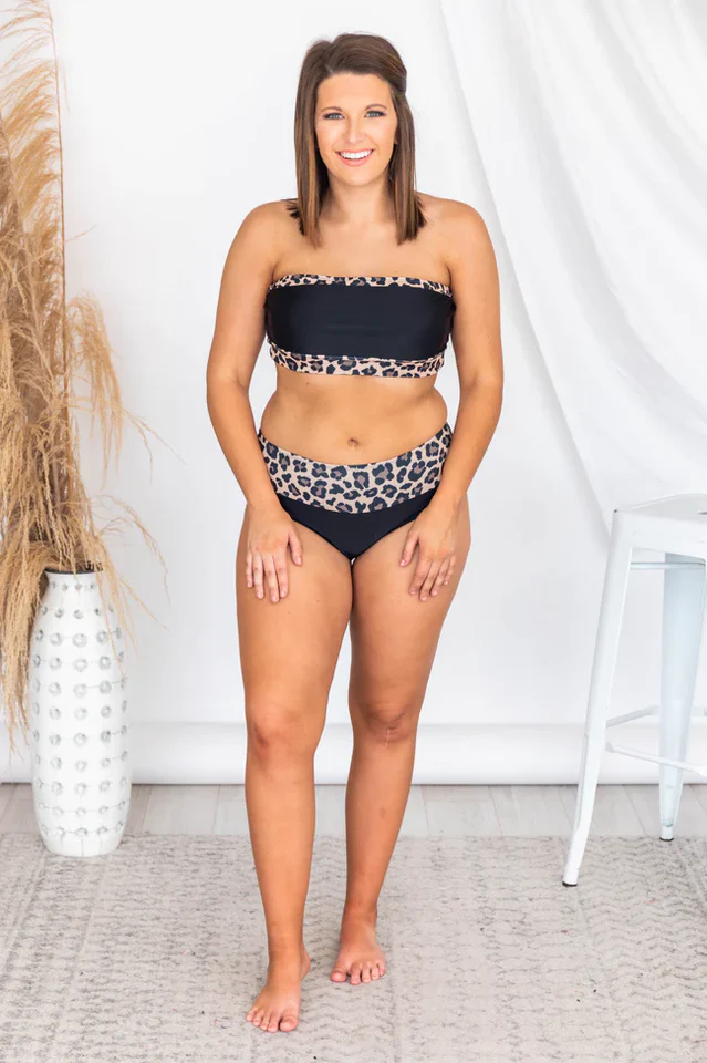 Seaside Sand Dunes Leopard Print Bikini Set - Image 11