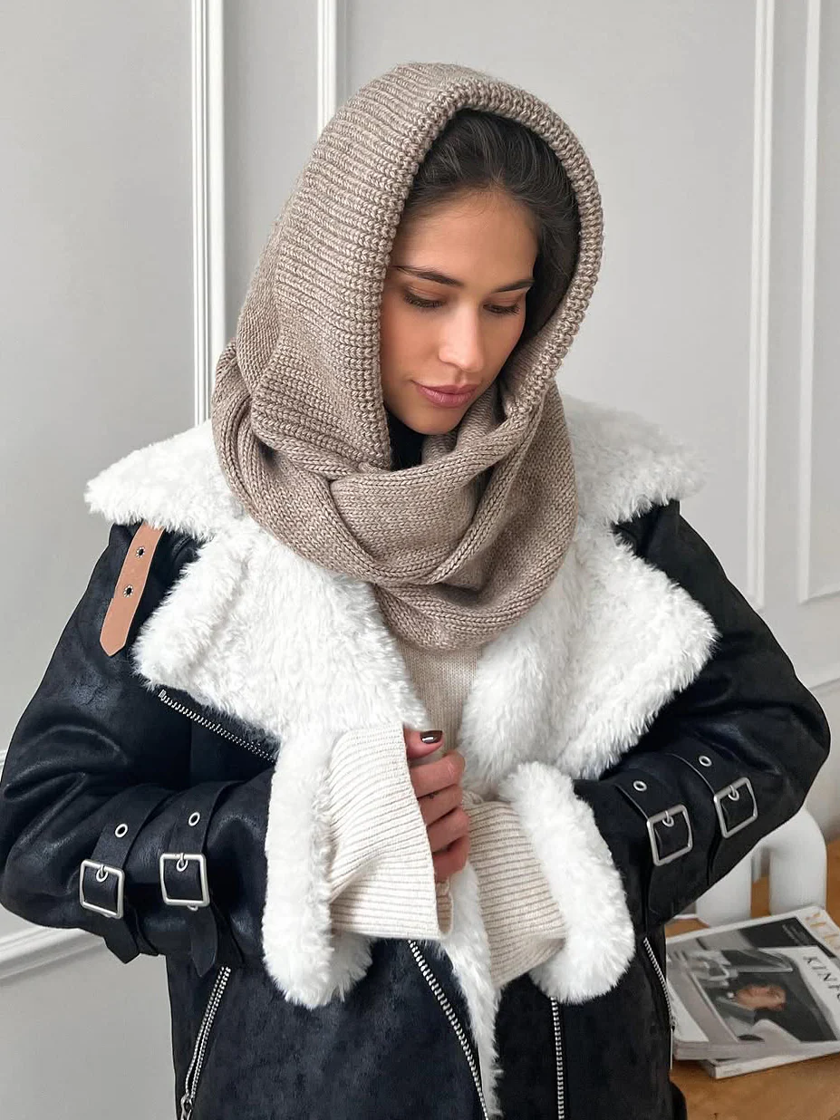 Lightweight Knit Ribbed Balaclava - Image 2