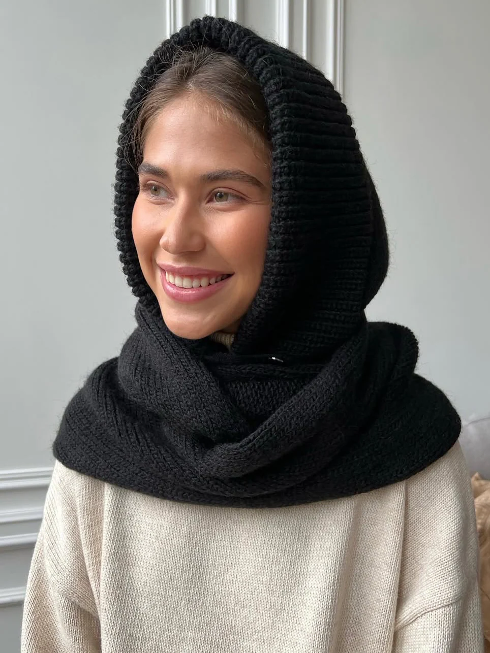 Lightweight Knit Ribbed Balaclava - Image 5