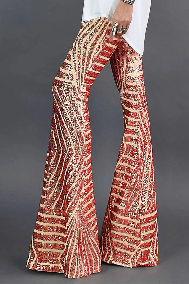 Sequin High Rise Flare Pants - Image 17