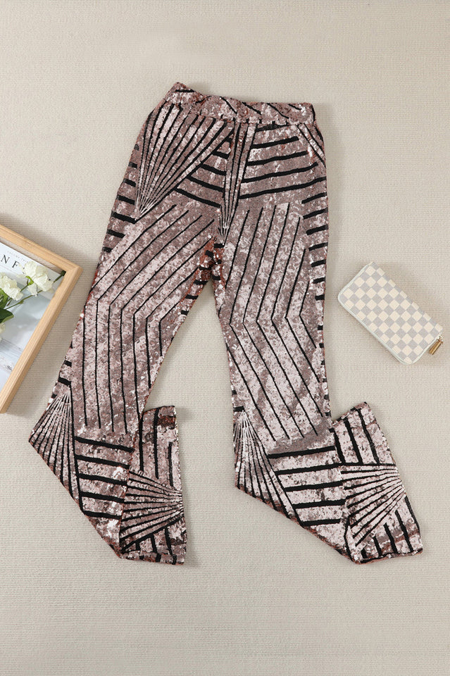 Sequin High Rise Flare Pants - Image 24