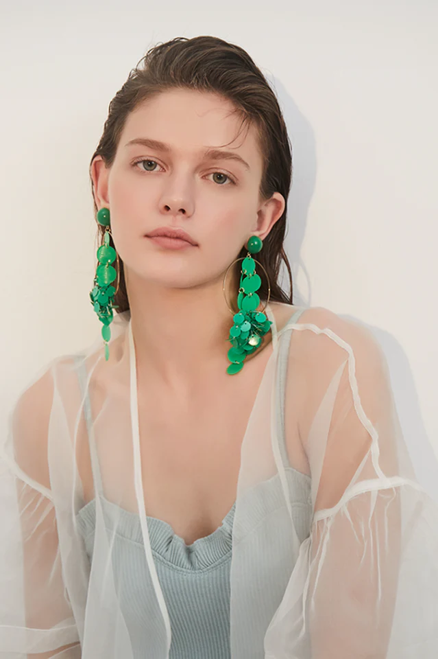 Sequin Tassel Earrings - Image 3