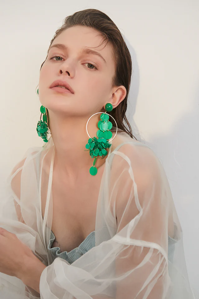 Sequin Tassel Earrings - Image 4