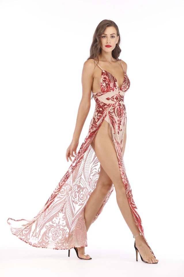 Sequins Party Elegant Maxi Sheath Dress - Image 7
