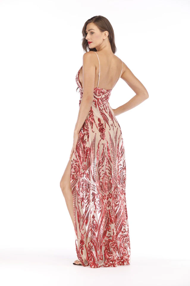 Sequins Party Elegant Maxi Sheath Dress - Image 9