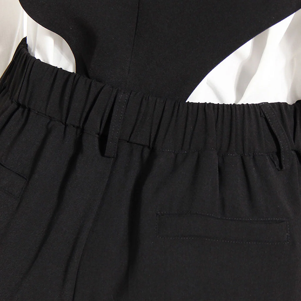 Sexy Cut Out Suspender Strap Sleeveless Detachable Bootcut Jumpsuit - Image 7