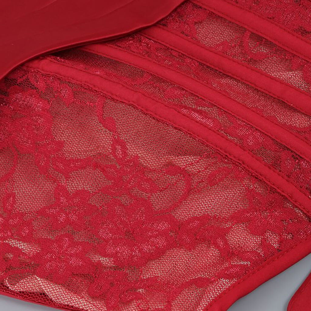Sexy Floral Lace Panel Pleated Corset Draped High Split Maxi Evening Dress - Image 5