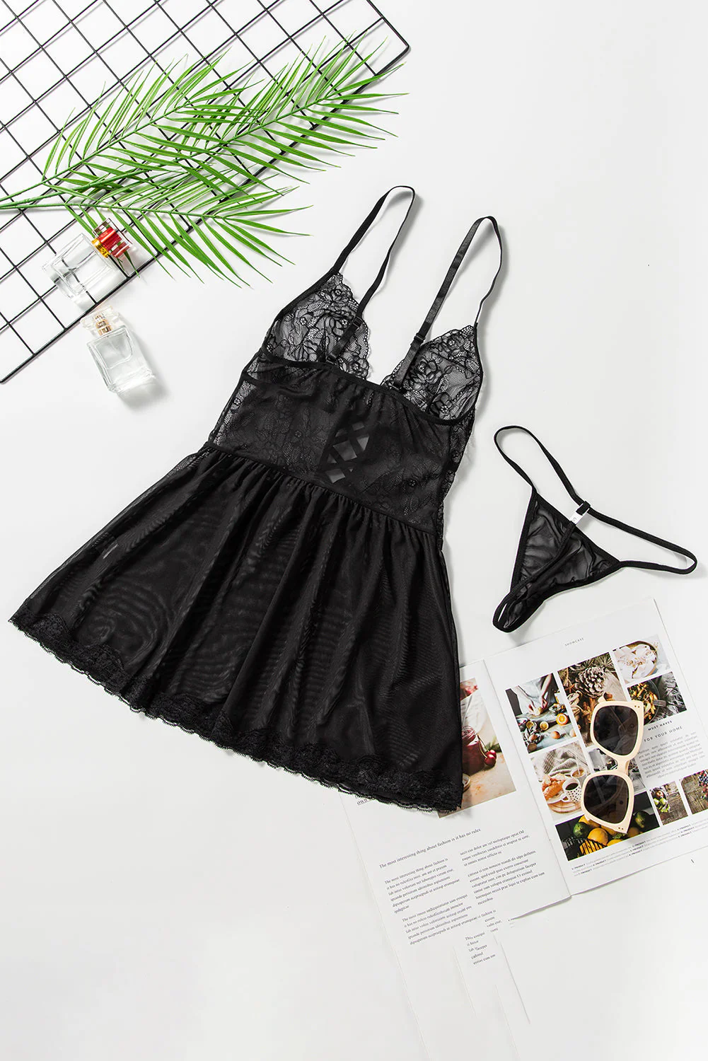 See Through Babydoll Lingerie Set - Image 6