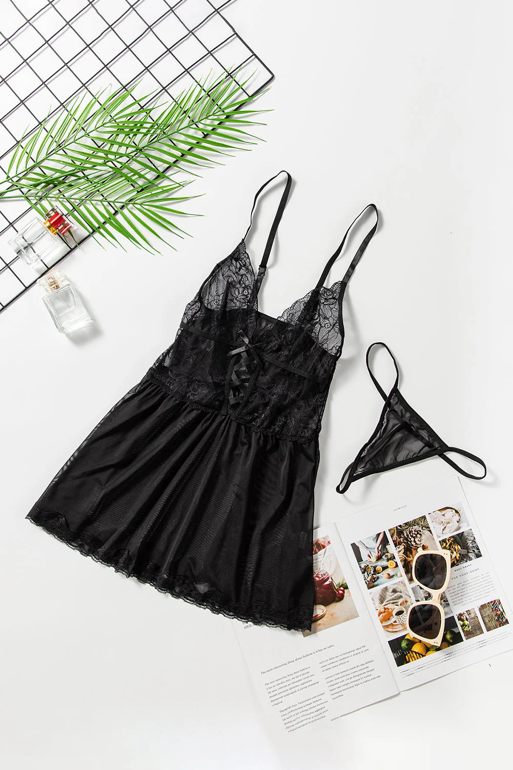 See Through Babydoll Lingerie Set - Image 7