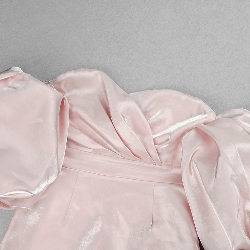 ELLIA PUFF Sleeve SATIN MIDI Dress - Image 23