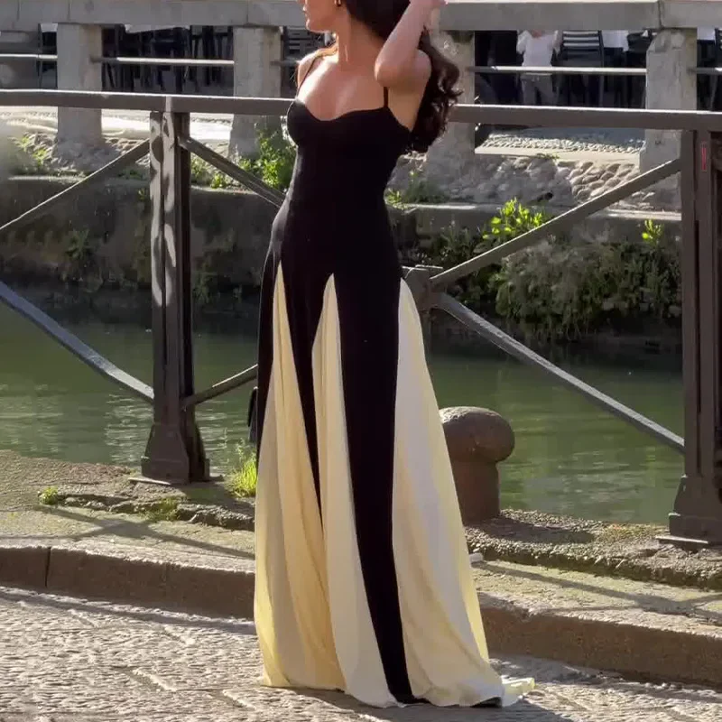 SPLING Black and WHITE MAXI Dress - Image 12