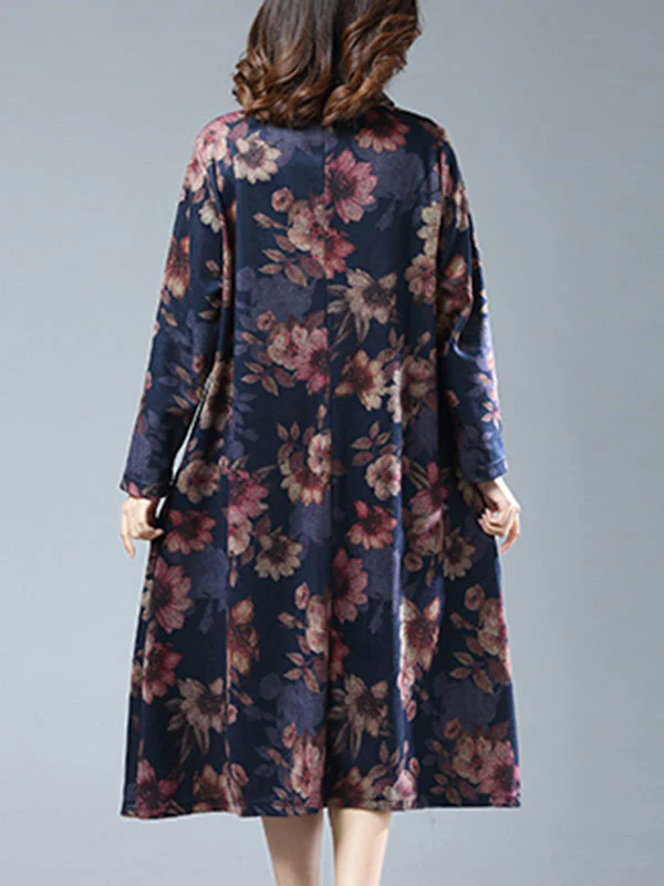 Shawna Vintage Floral Printed Midi Dress - Image 2