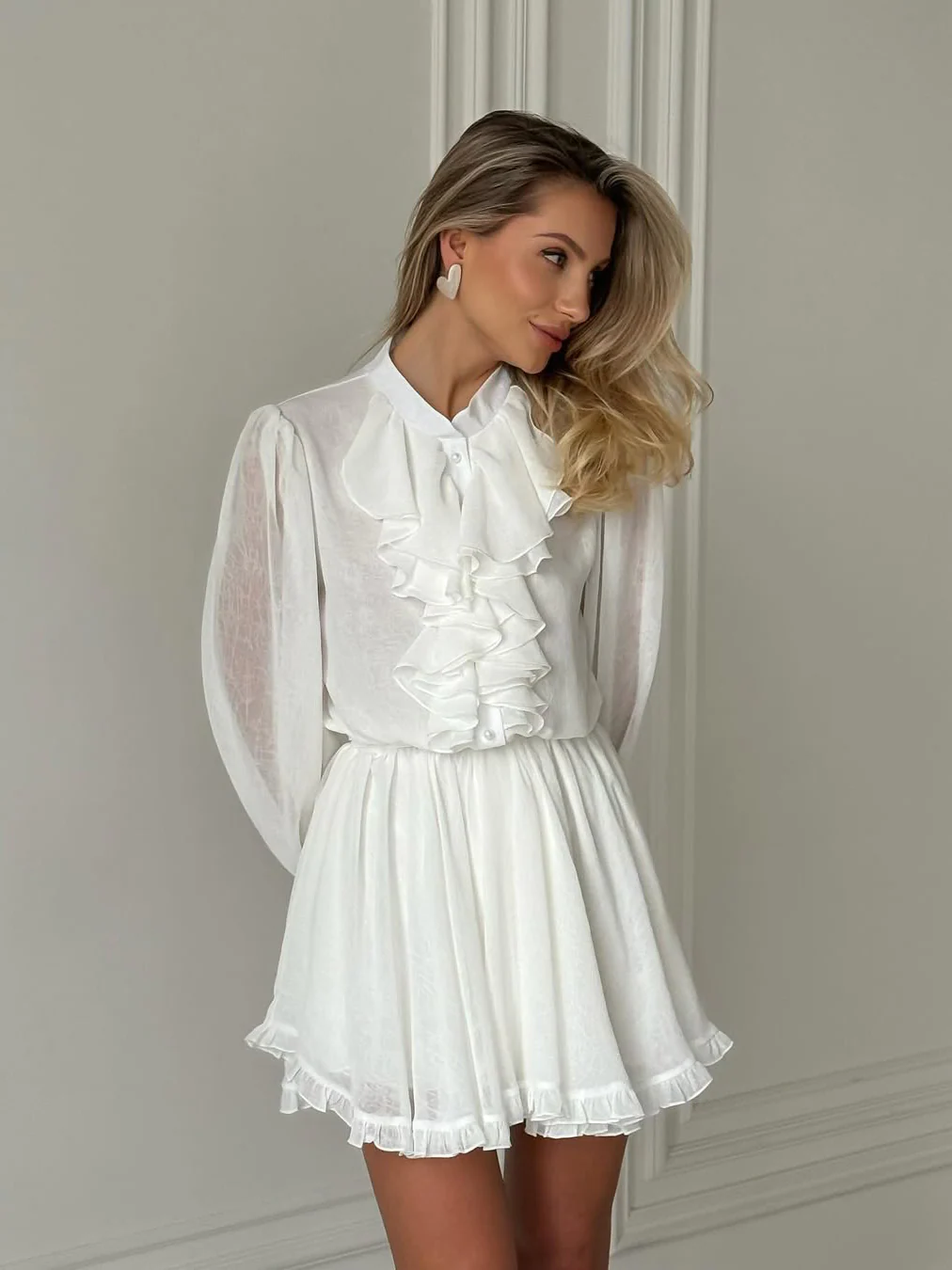 Sheer Chiffon Dress - Image 2