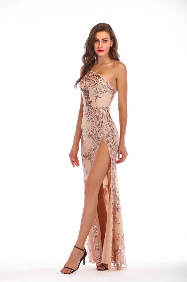 Shining Sequin Highly Split Maxi Dress - Image 5