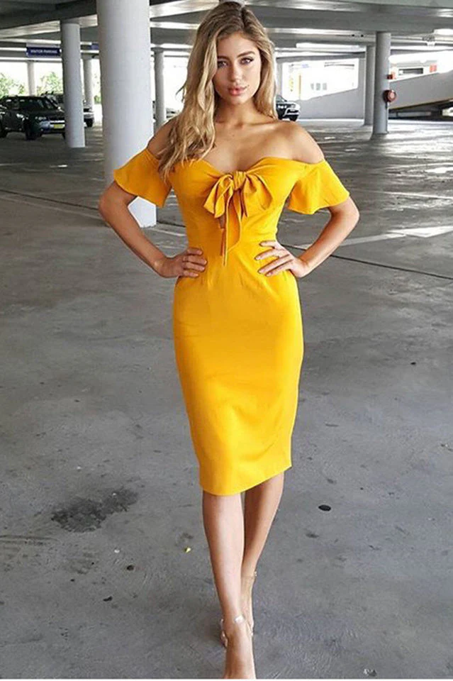 Short Flare Sleeve Bodycon Dress - Image 3